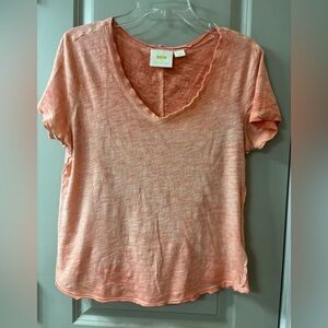 Maeve by Anthropologie Coral Short Sleeve Tee